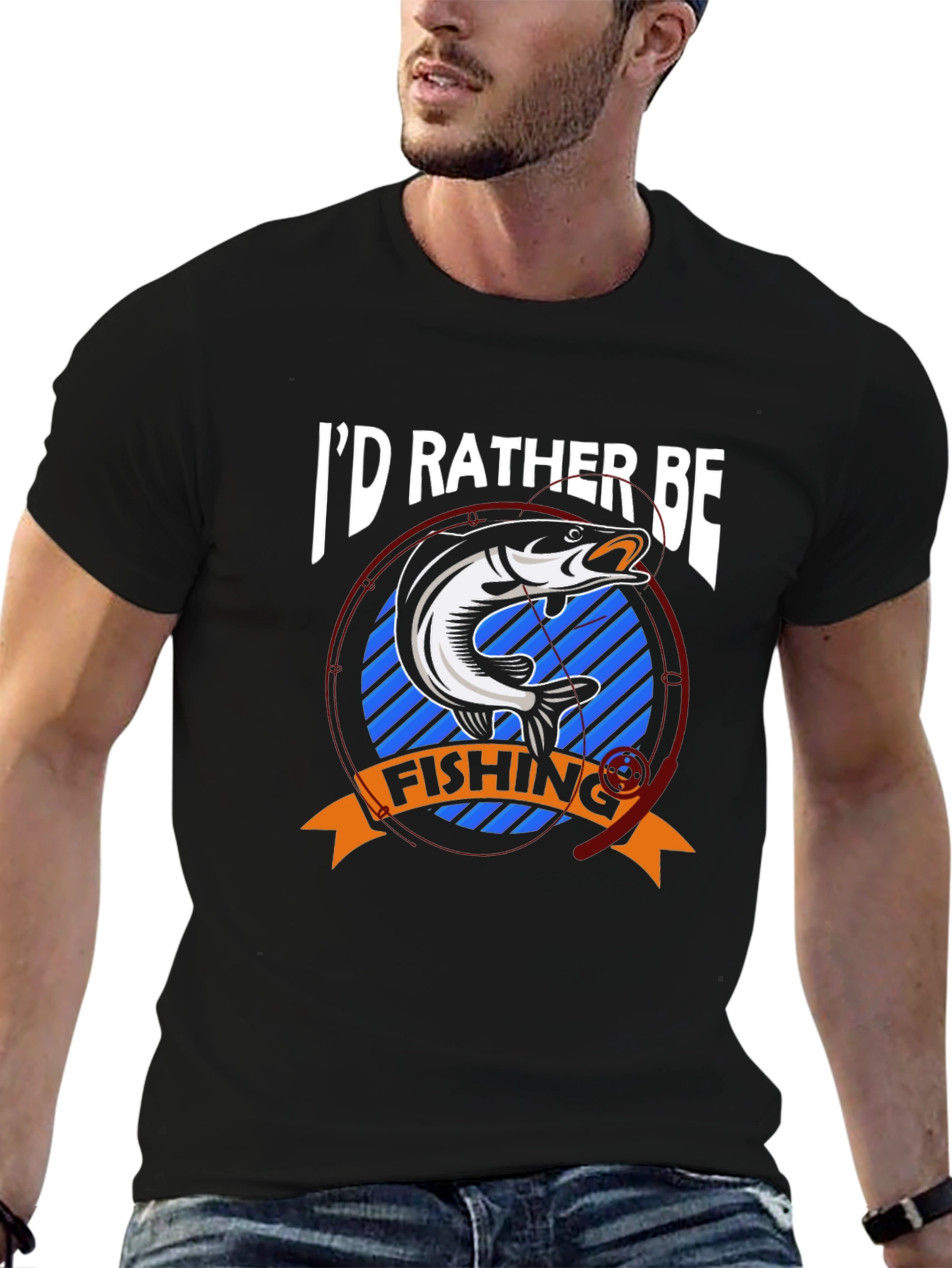 Id Rather Be Fishing T-Shirt - Bass Graphic Tee