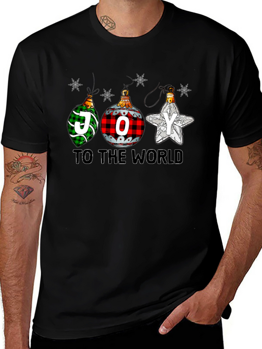 Joy To The World Christmas T-Shirt Holiday Ornament Tee