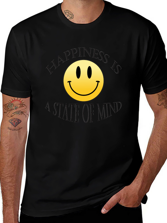 Happiness State of Mind Black T-Shirt