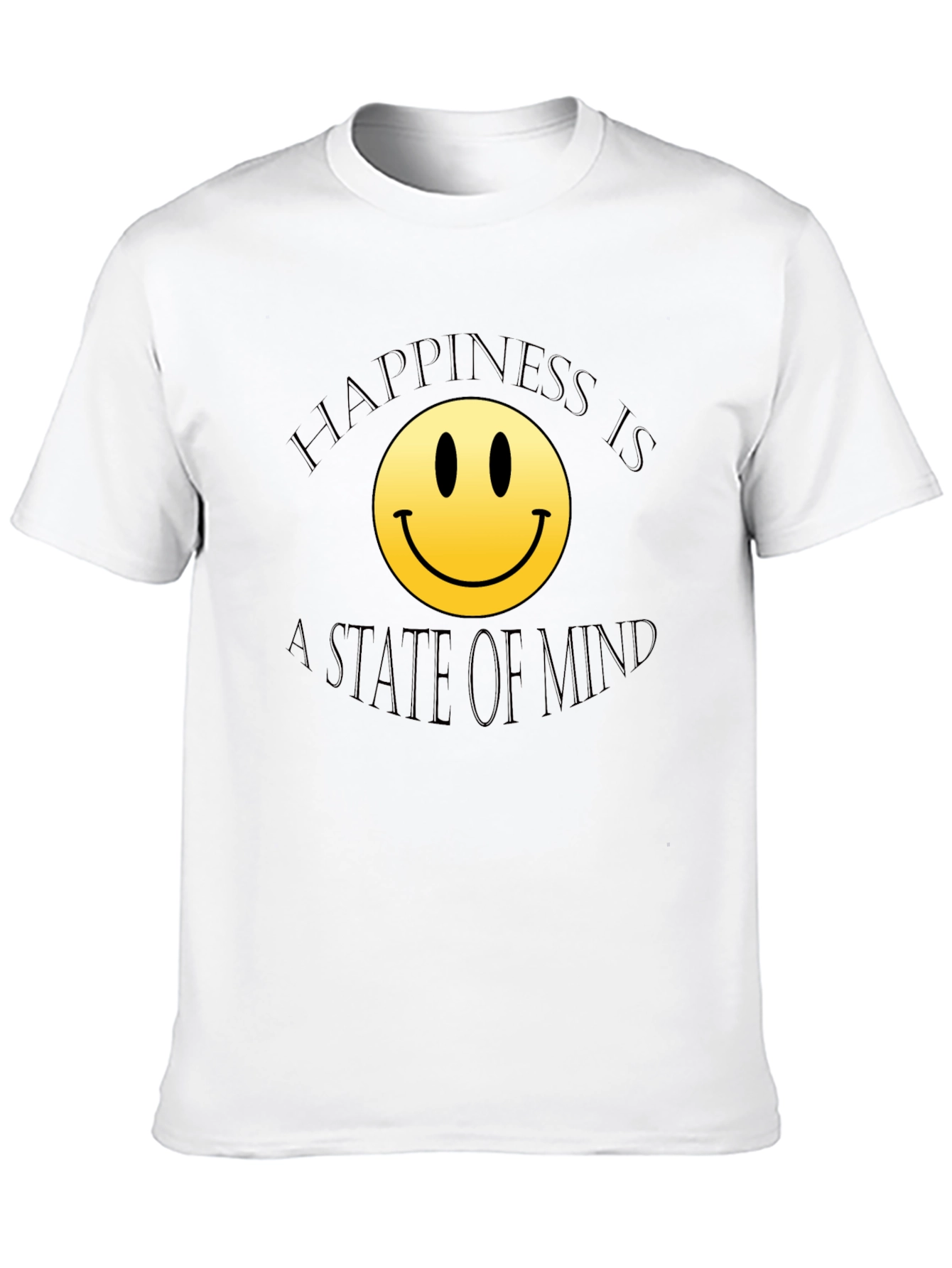 Happiness State of Mind Black T-Shirt