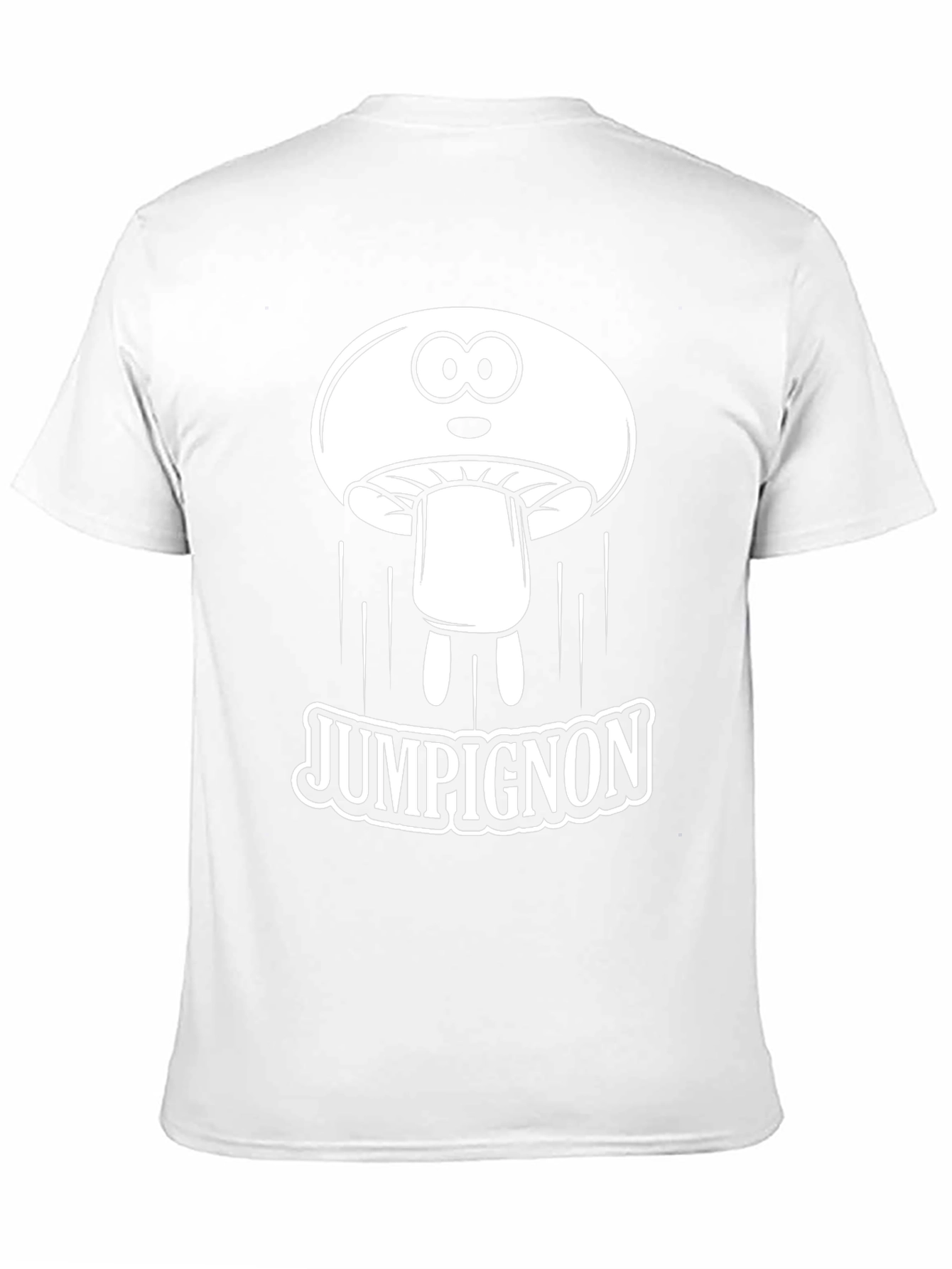 JUMPiGNON Cartoon Mushroom Black T-Shirt