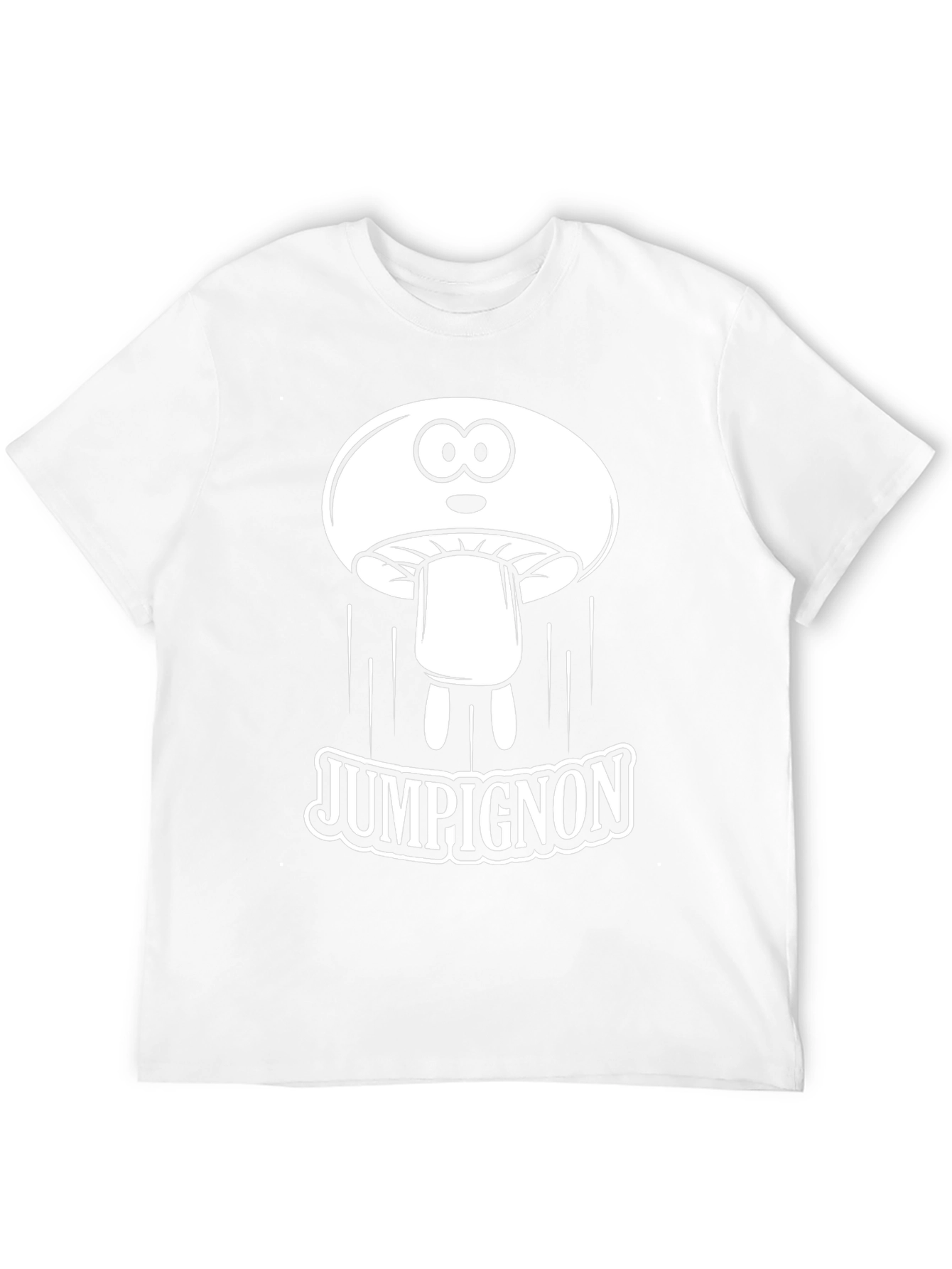 JUMPiGNON Cartoon Mushroom Black T-Shirt