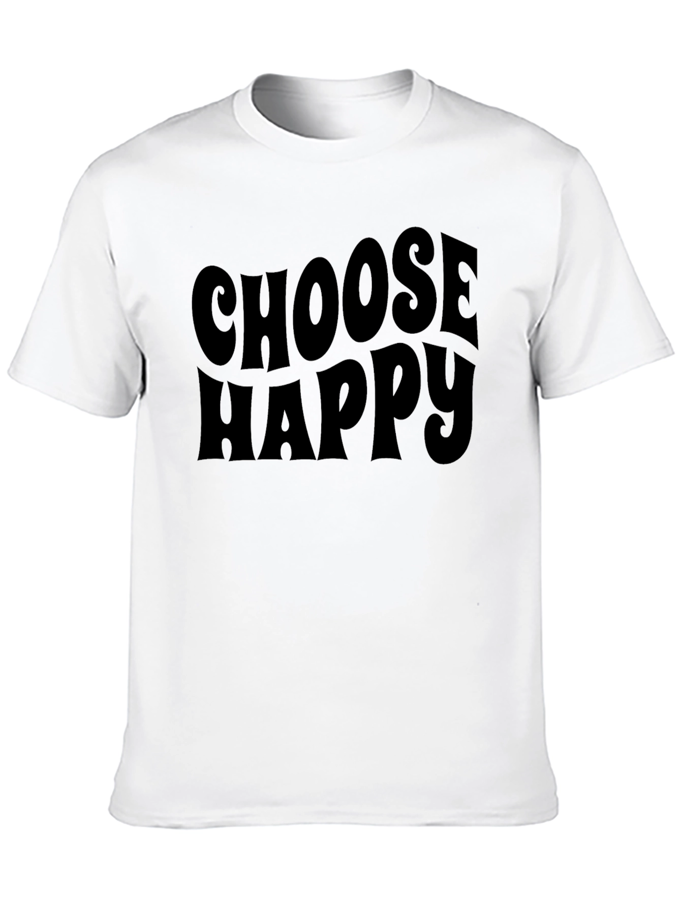 Choose Happy Graphic Tee - Retro Style
