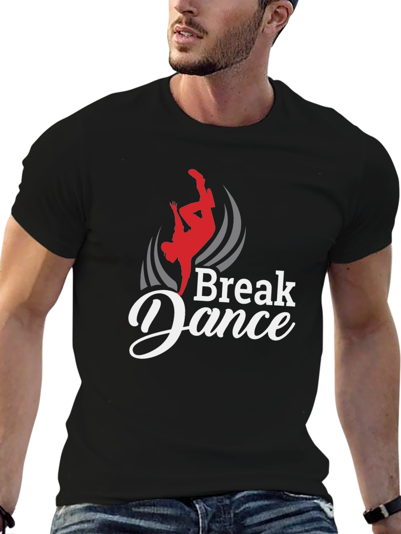 Break Dance Graphic Black T-Shirt