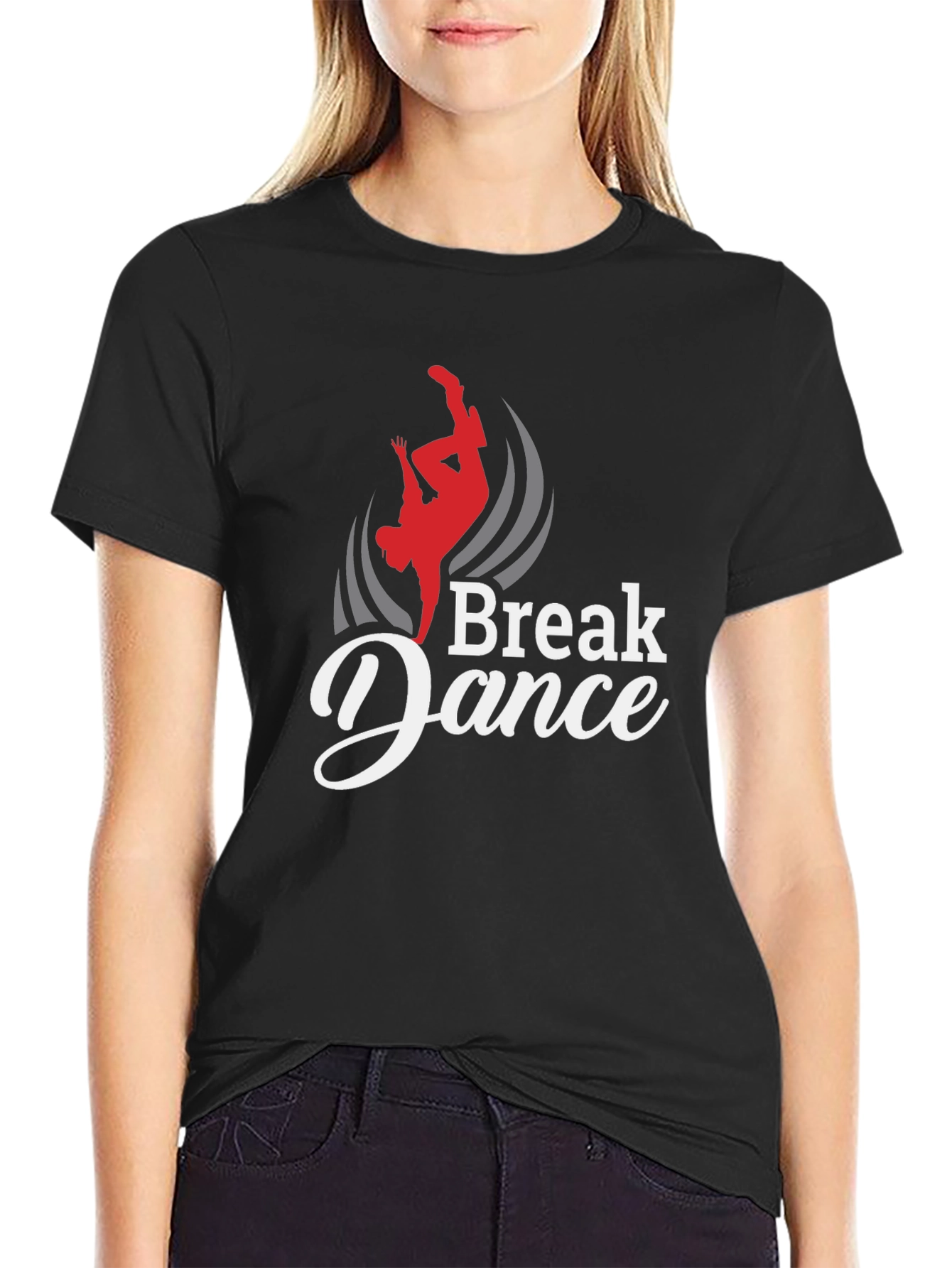 Break Dance Graphic Black T-Shirt