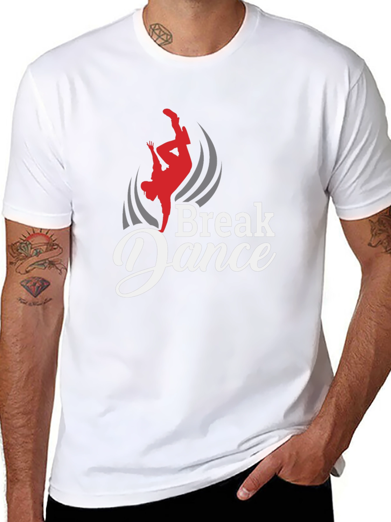 Break Dance Graphic Black T-Shirt