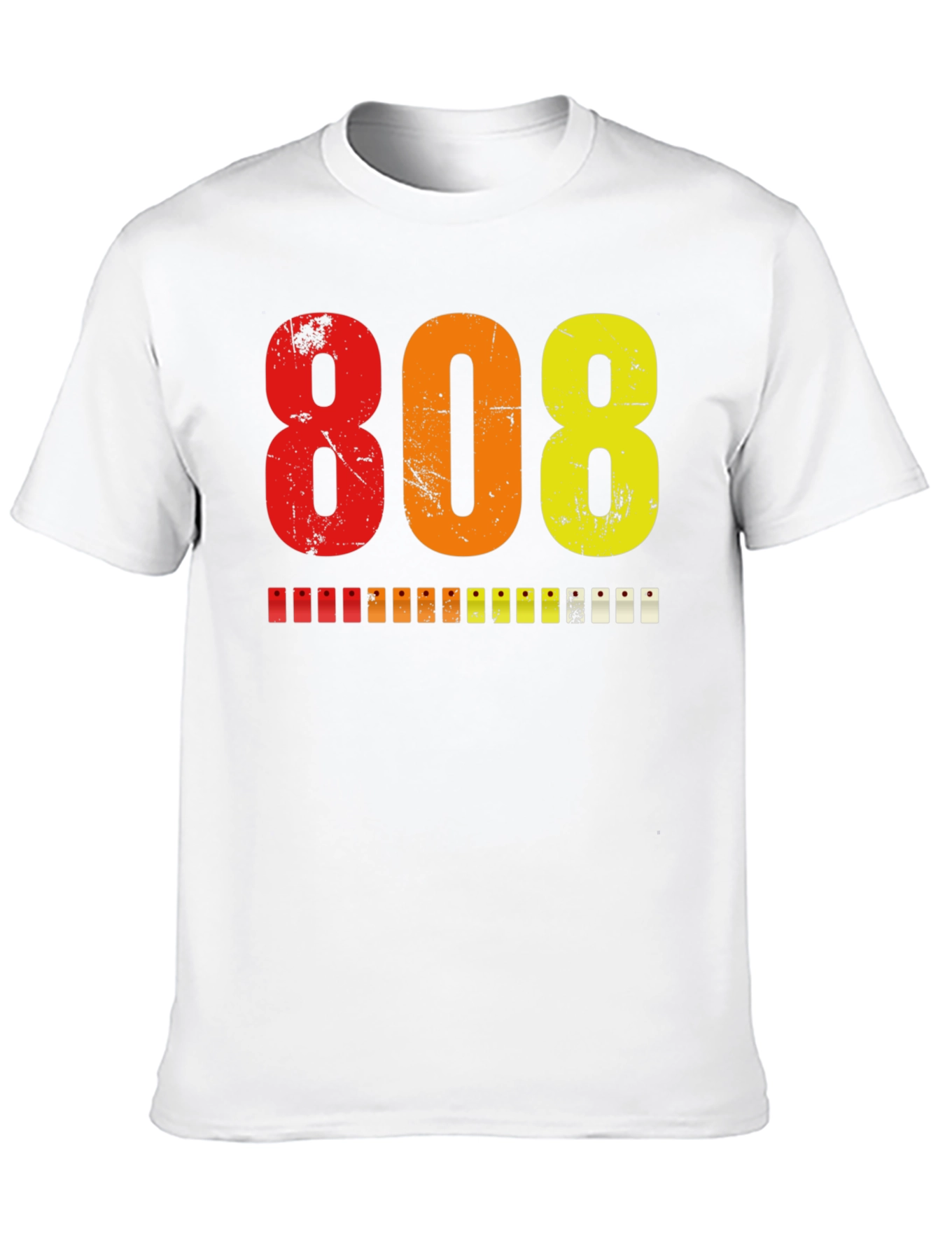 808 Graphic Print Black T-Shirt