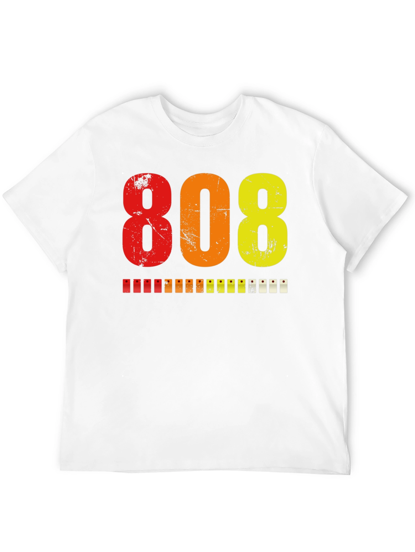 808 Graphic Print Black T-Shirt