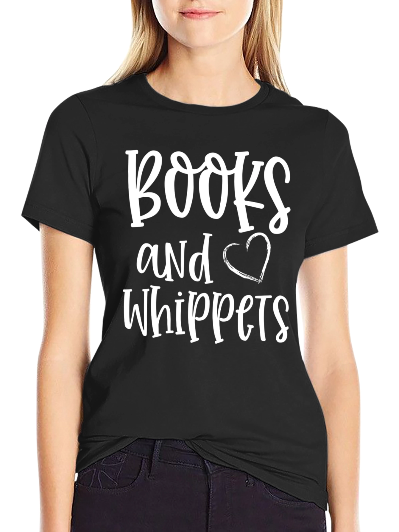 Books and Whippets Graphic Tee