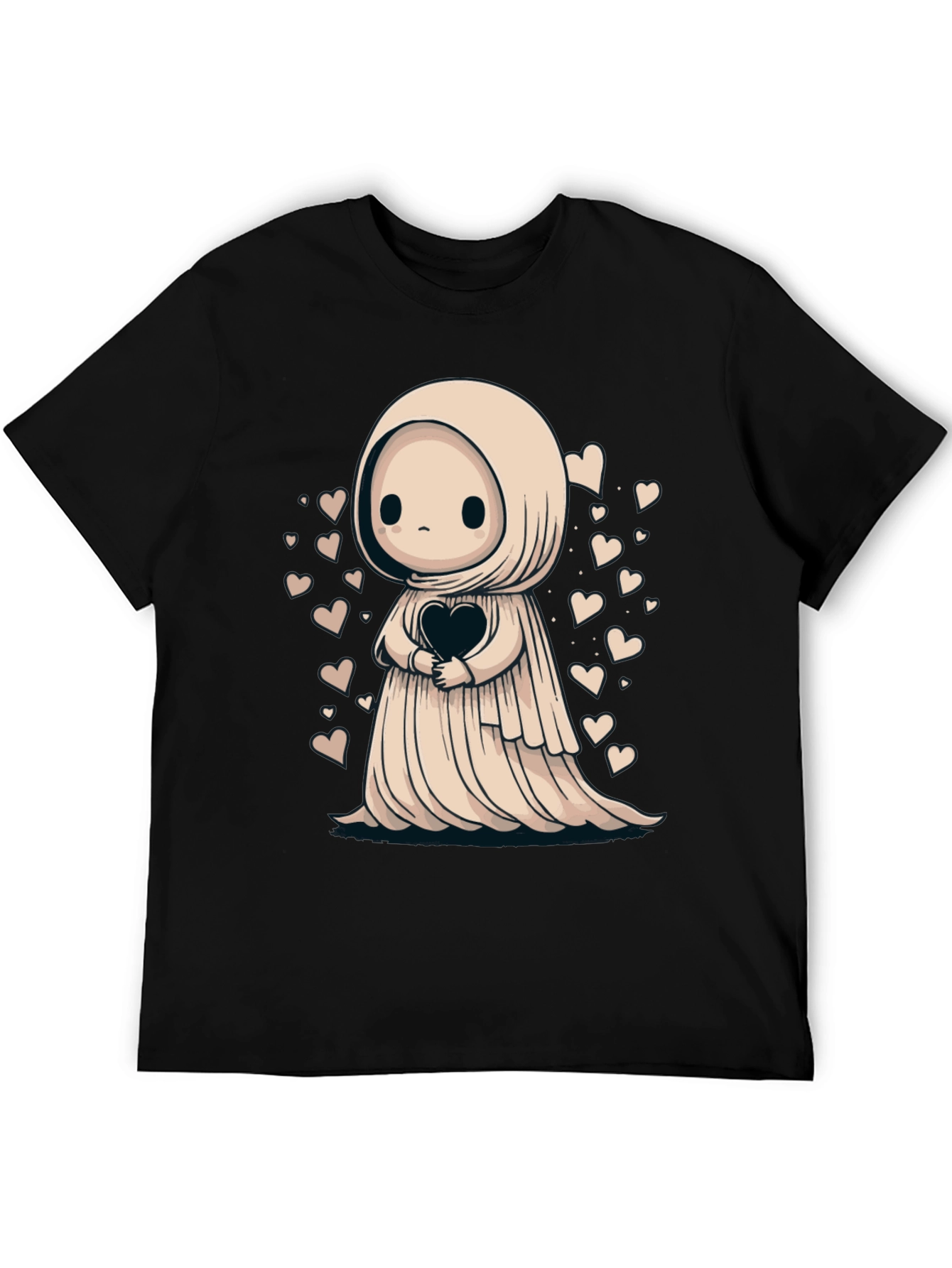 Cute Ghost Heart T-Shirt - Spooky Season Style