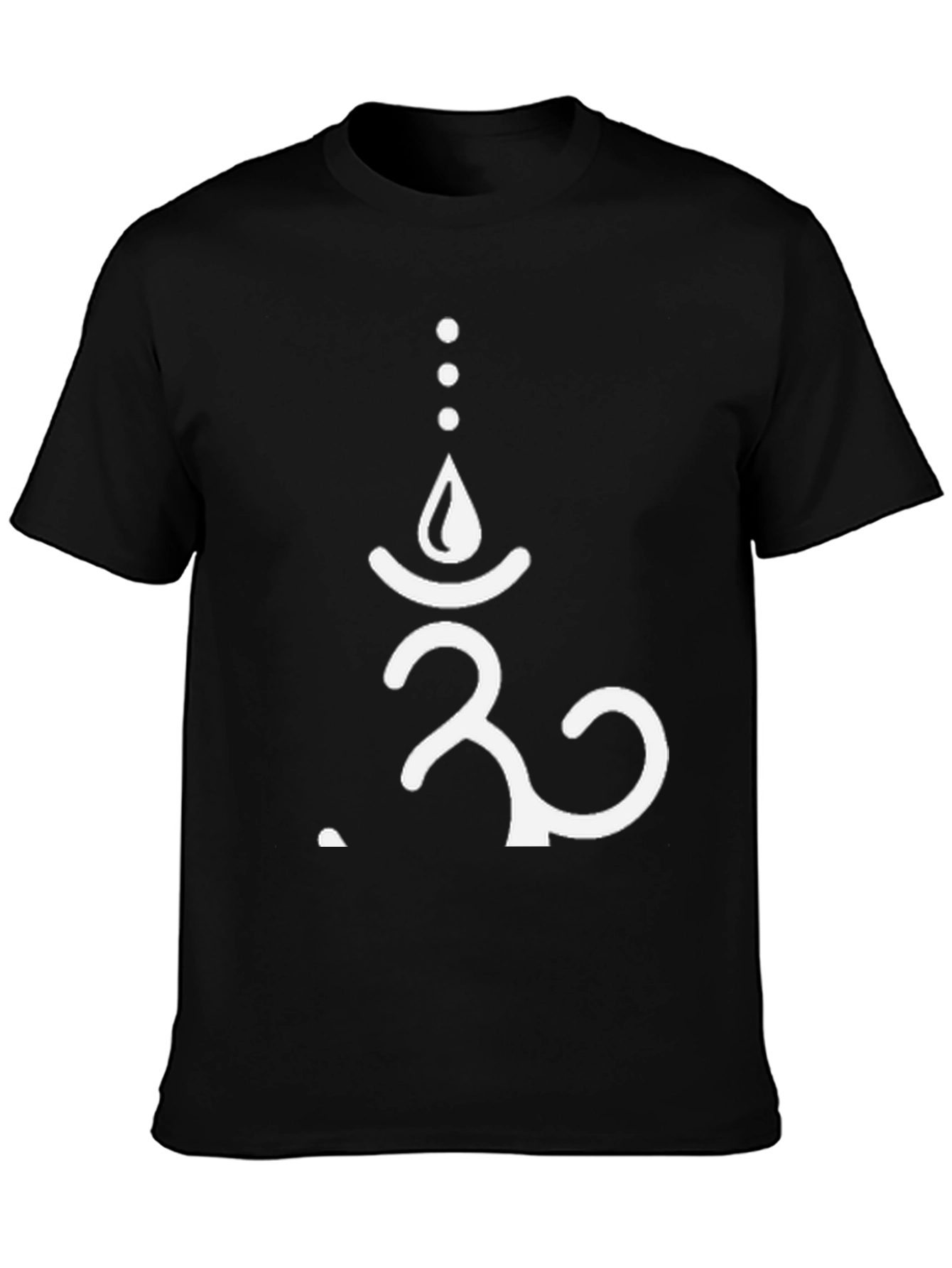 Om Symbol Graphic Print Black T-Shirt