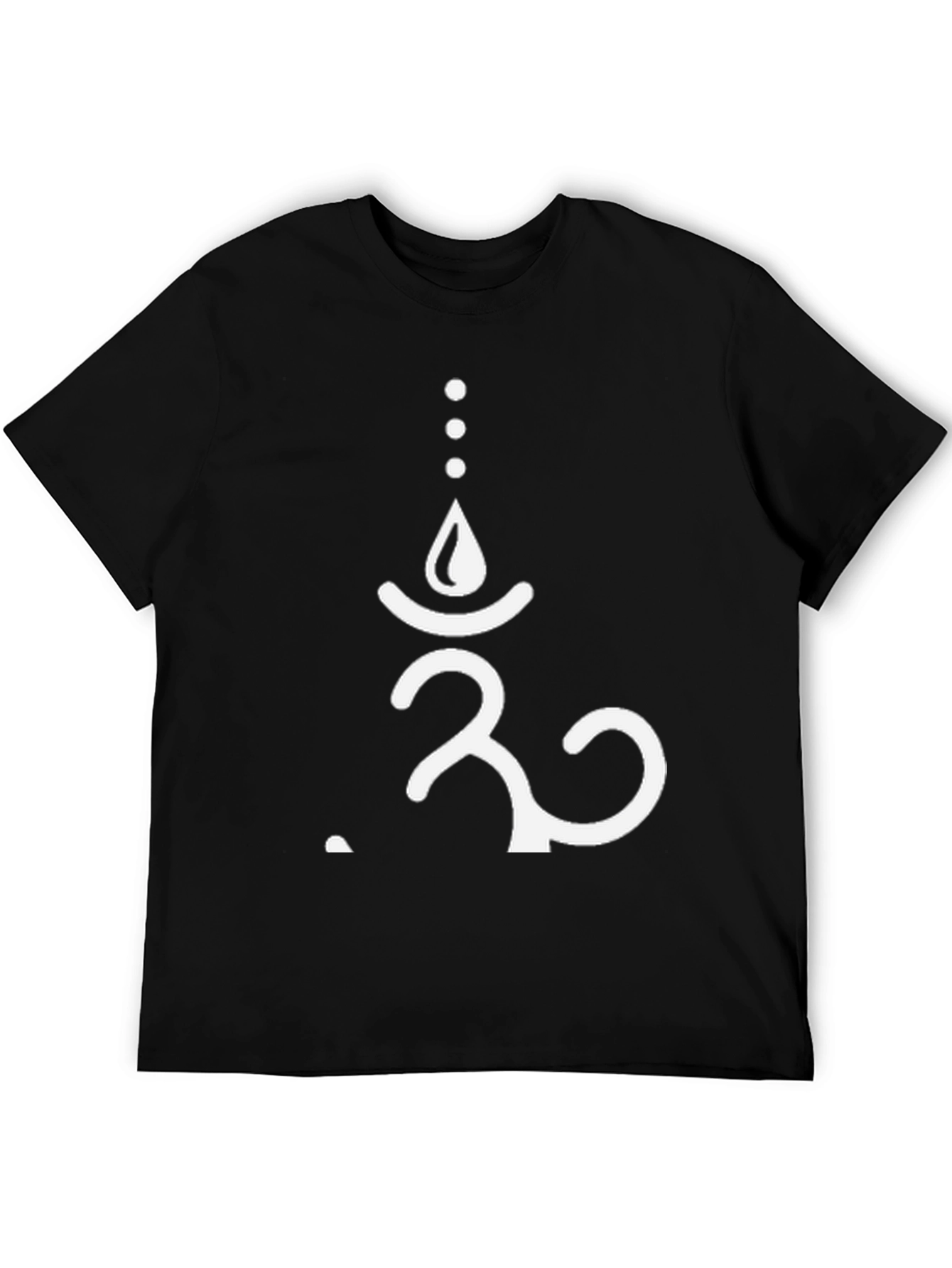 Om Symbol Graphic Print Black T-Shirt