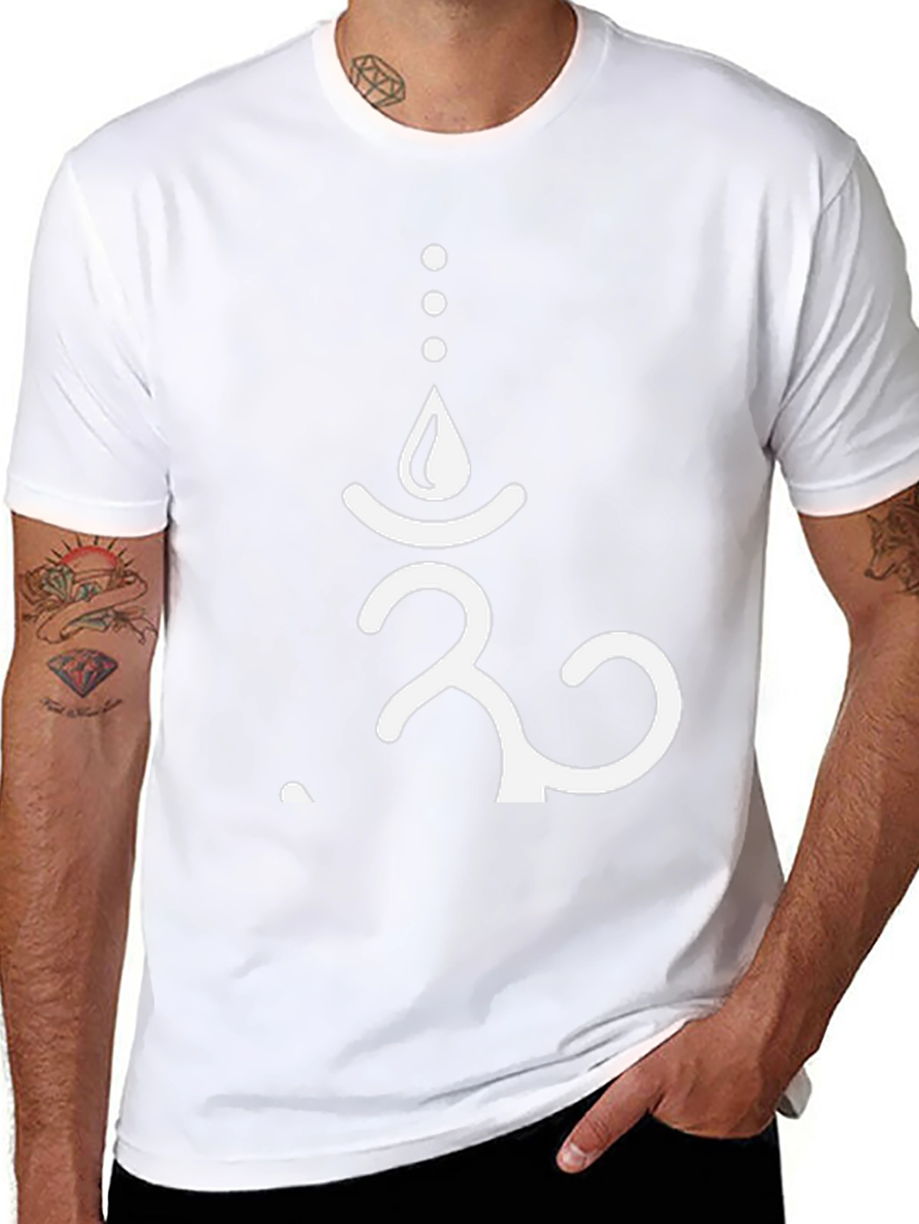 Om Symbol Graphic Print Black T-Shirt
