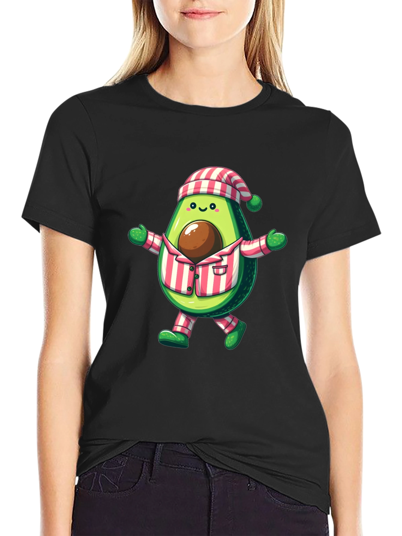 Avocado Pajama T-Shirt - Funny Cartoon Tee