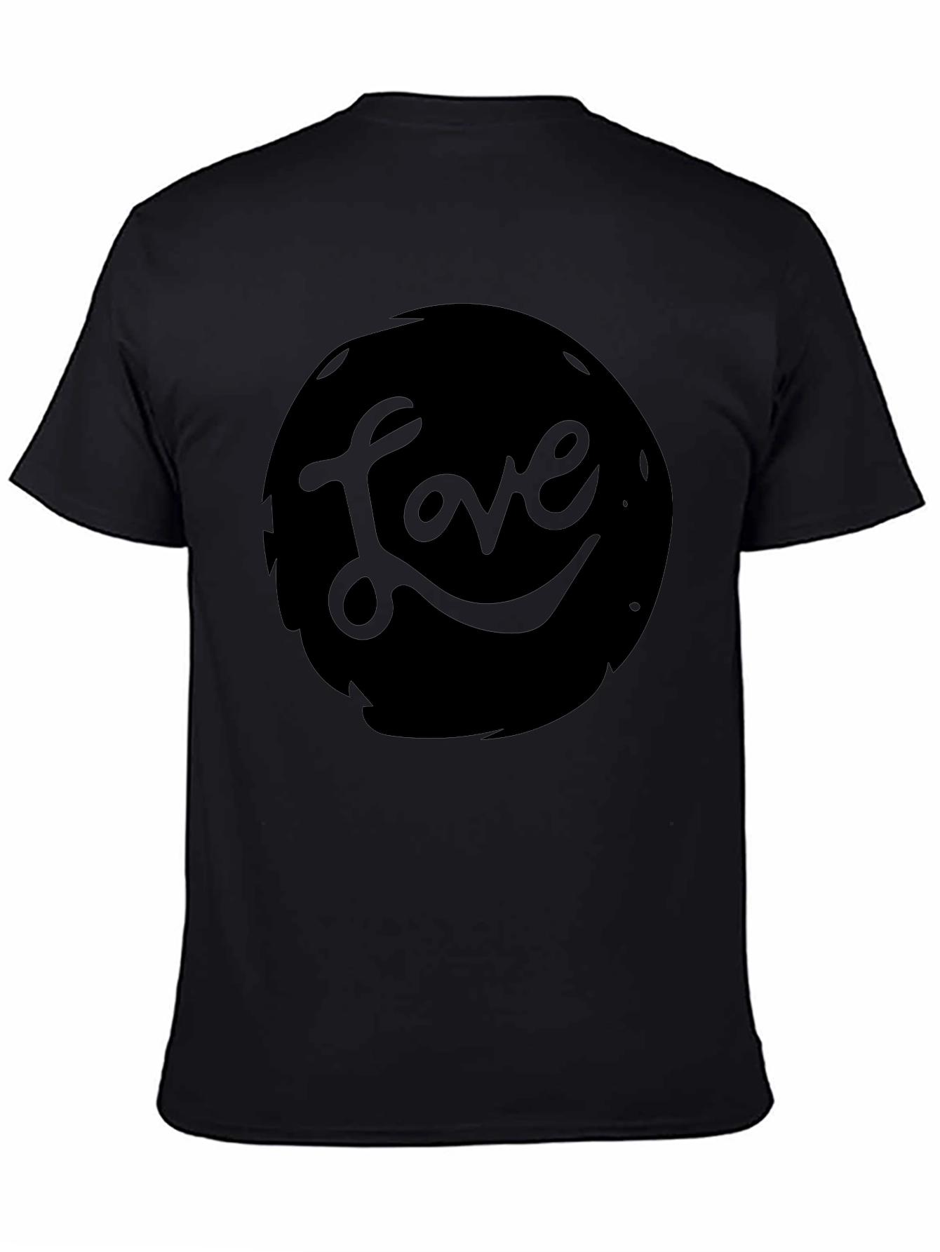 Love Graphic Print Mens Black T-Shirt