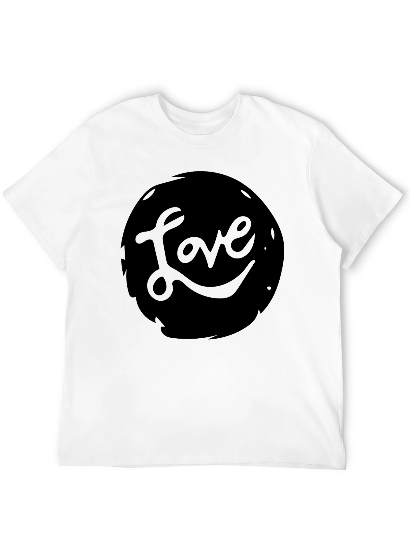 Love Graphic Print Mens Black T-Shirt
