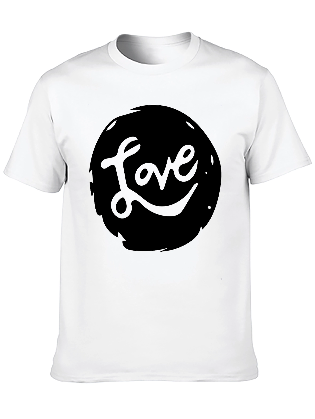 Love Graphic Print Mens Black T-Shirt