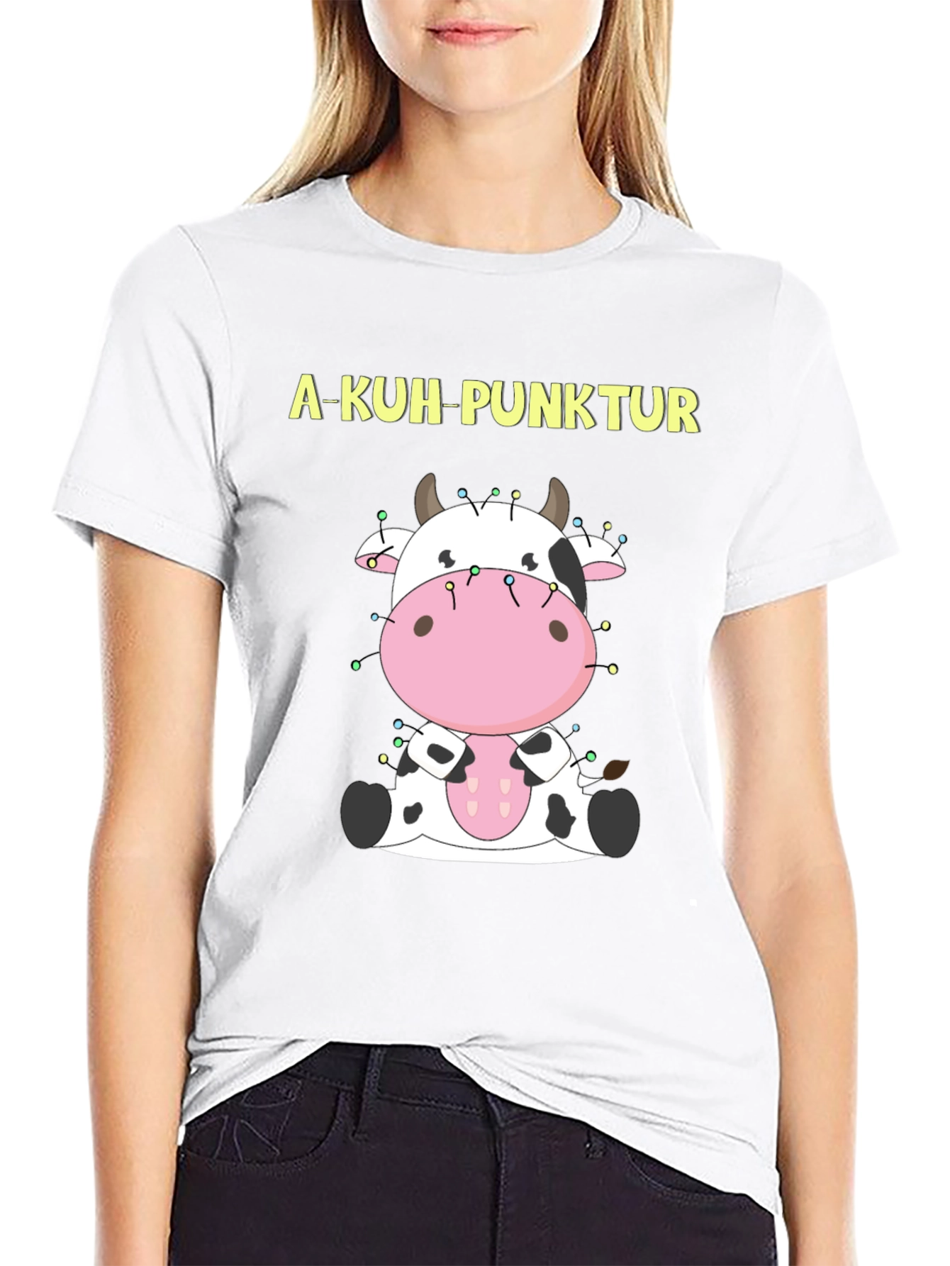 A-Kuh-Punktur Cow Graphic T-Shirt