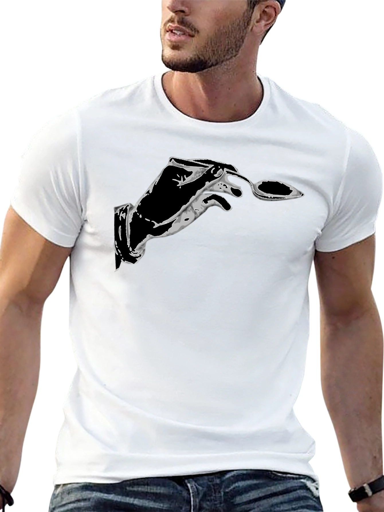 Graphic T-Shirt: Hand with Spoon