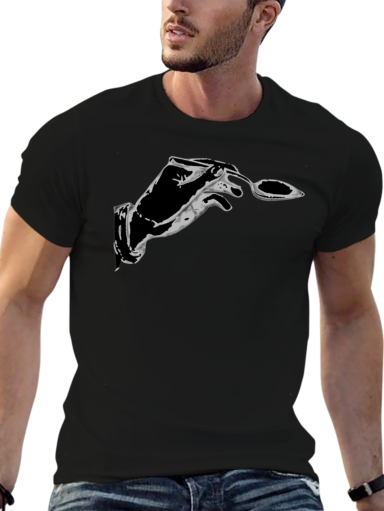 Graphic T-Shirt: Hand with Spoon