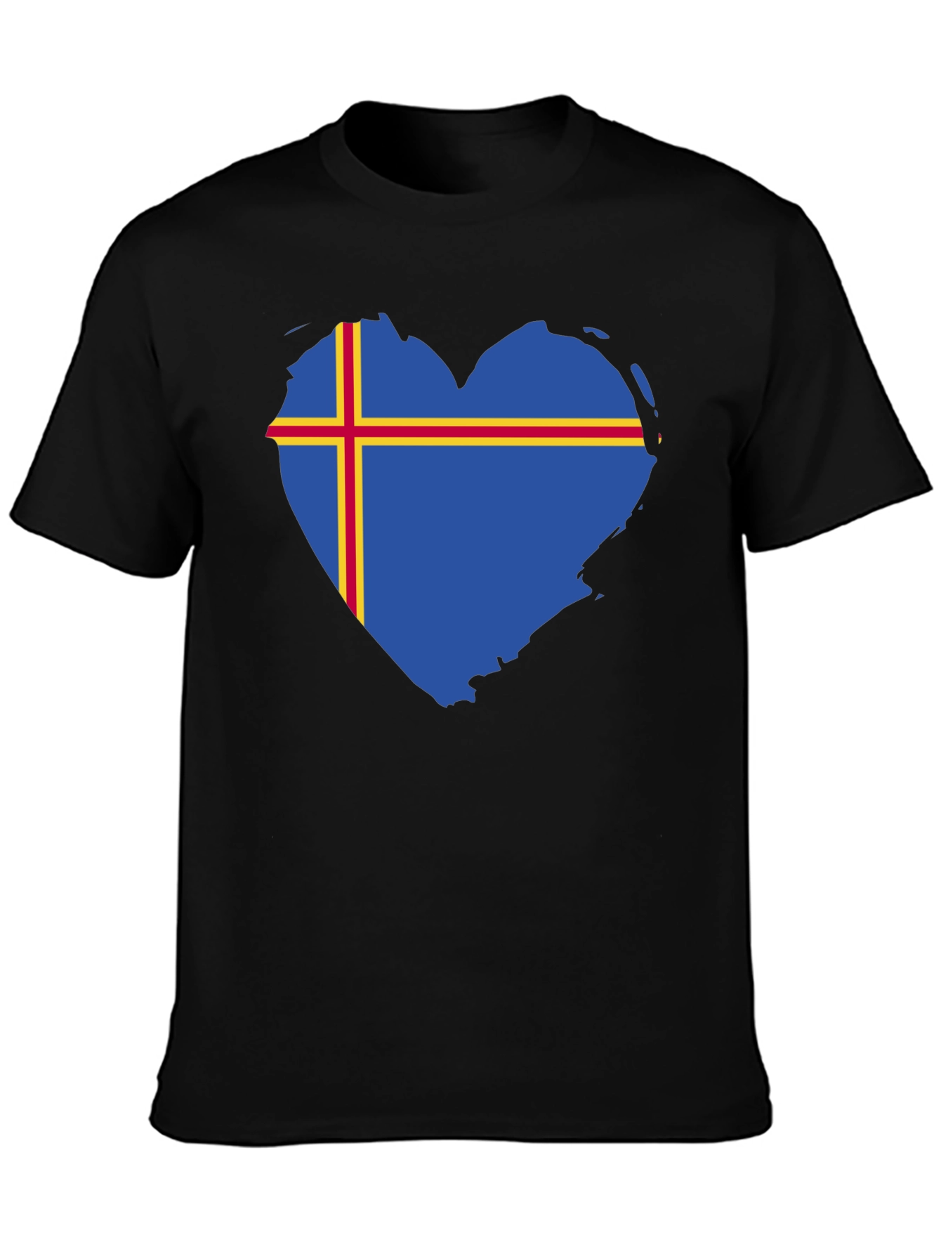 Aland Islands Flag Heart T-Shirt