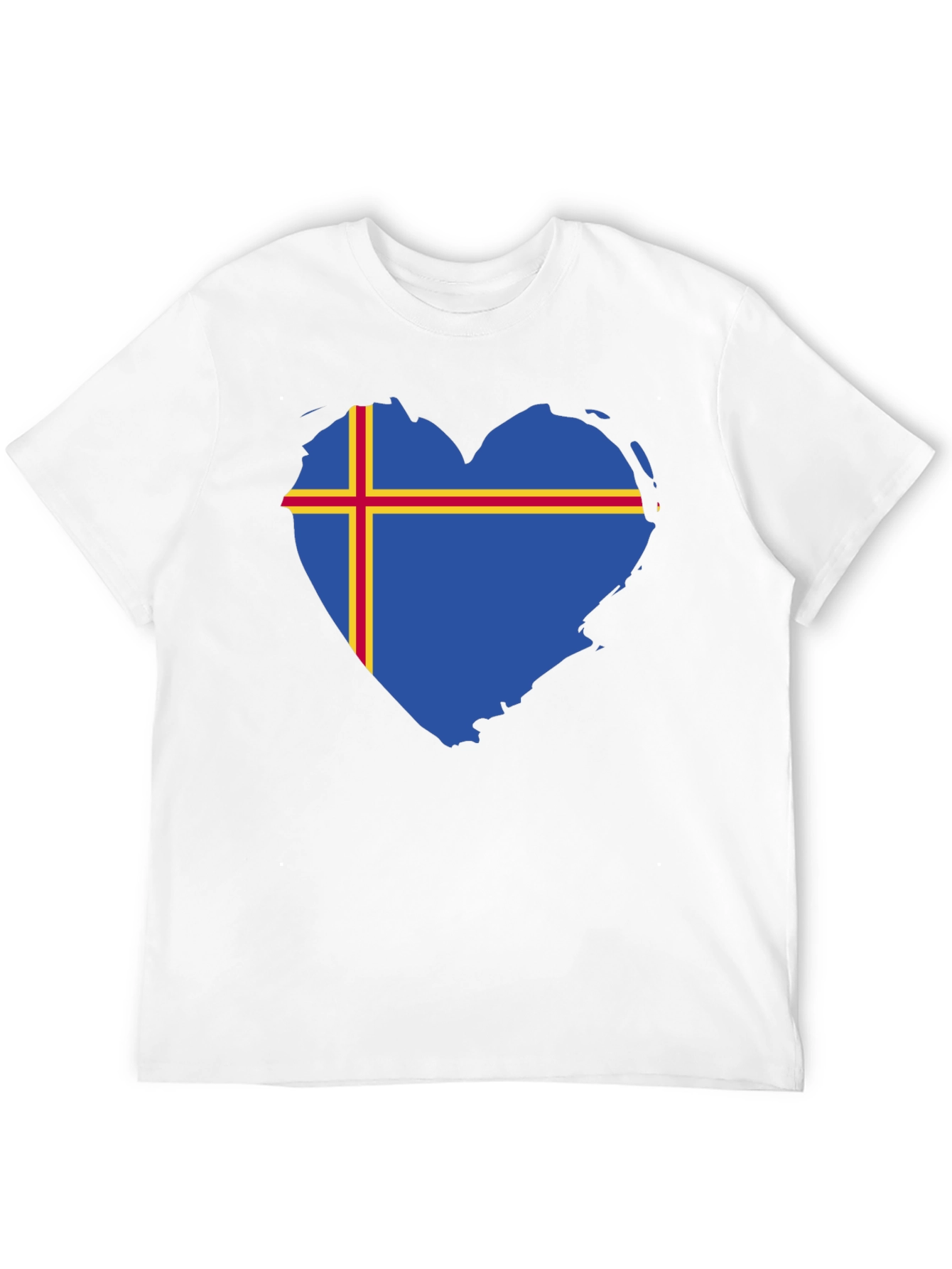 Aland Islands Flag Heart T-Shirt