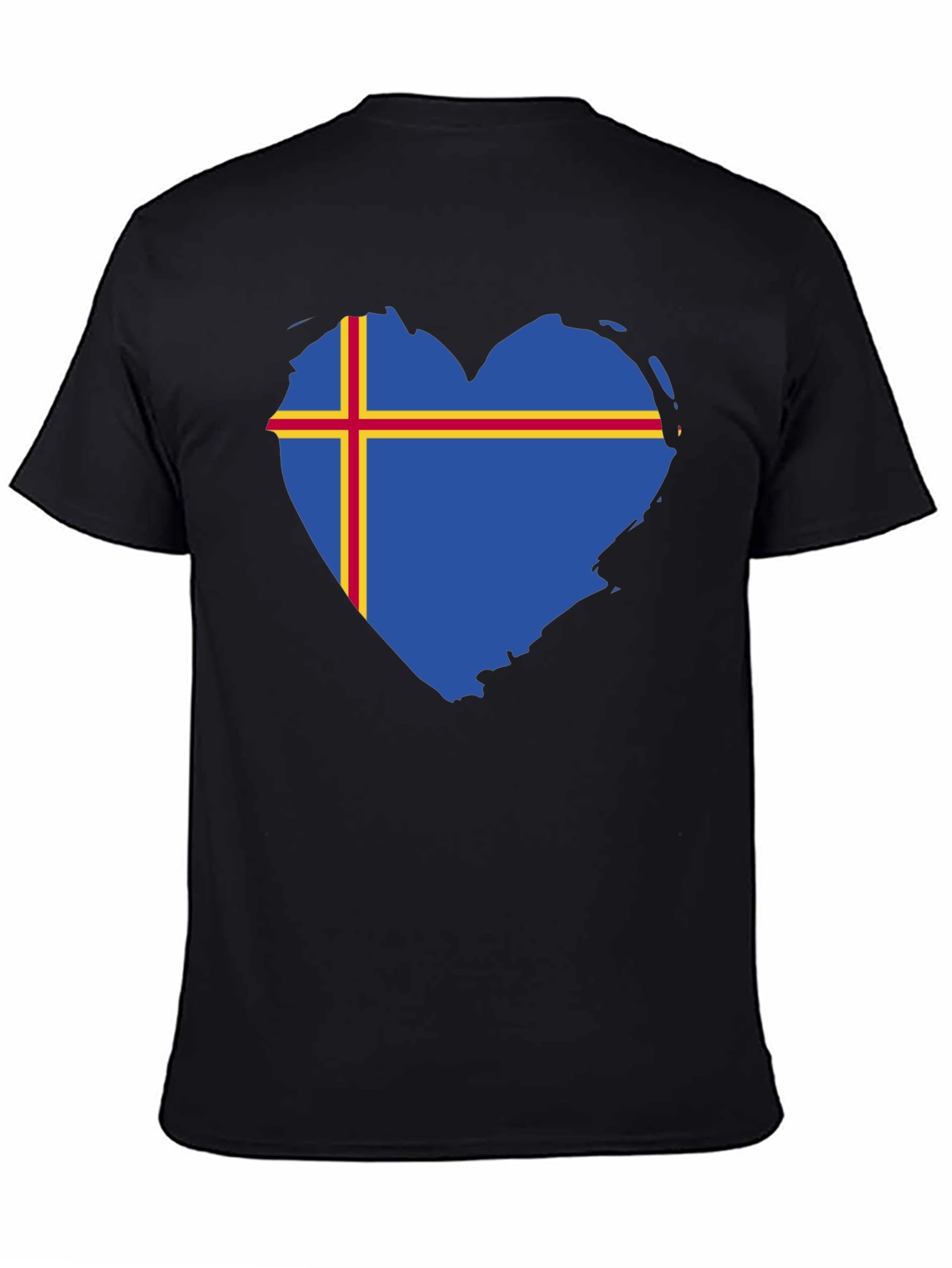 Aland Islands Flag Heart T-Shirt