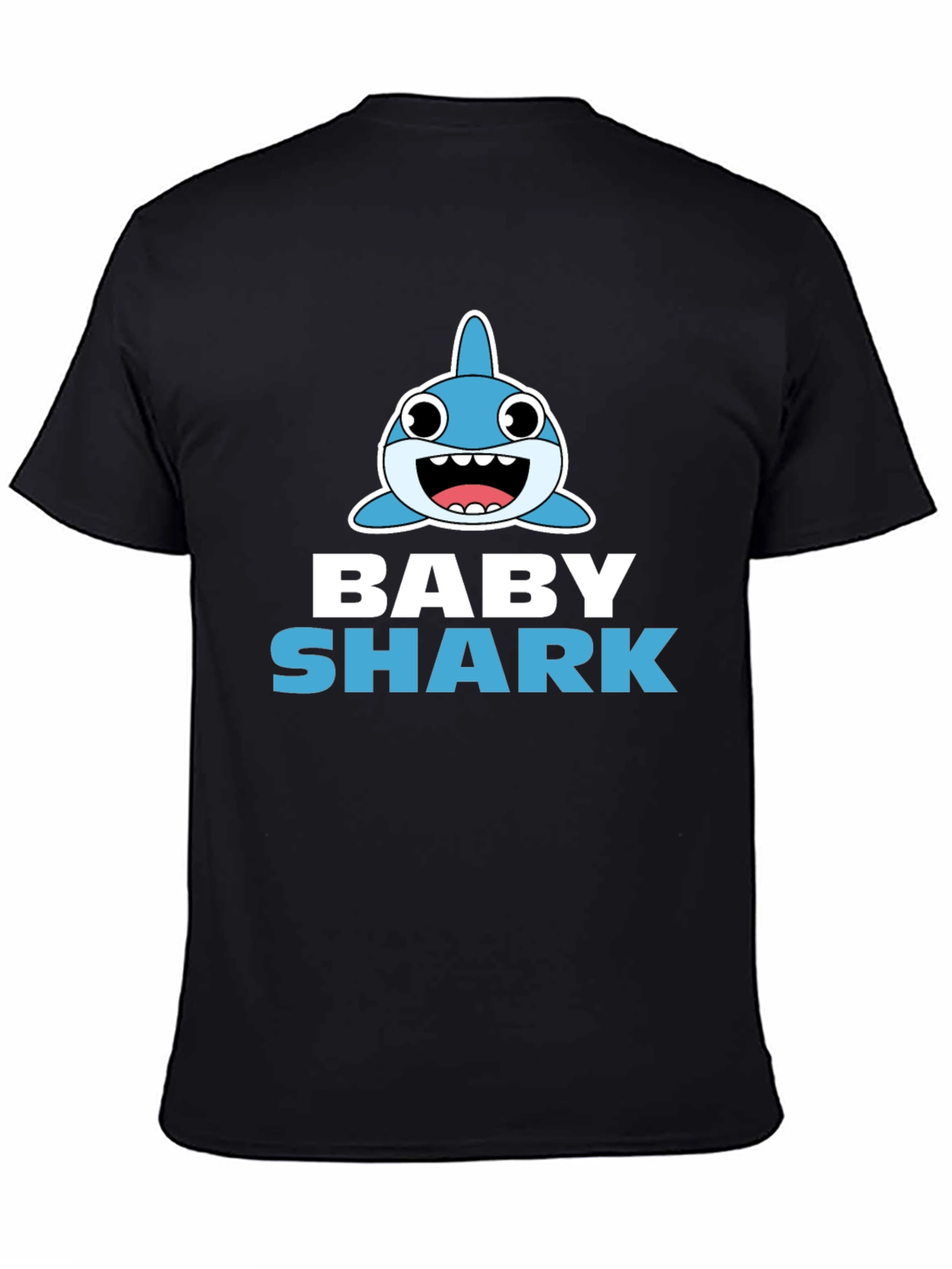Baby Shark Graphic Tee - Black Cotton Blend