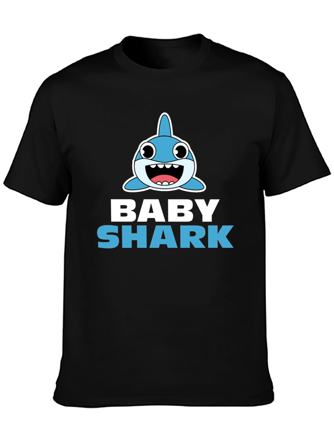Baby Shark Graphic Tee - Black Cotton Blend