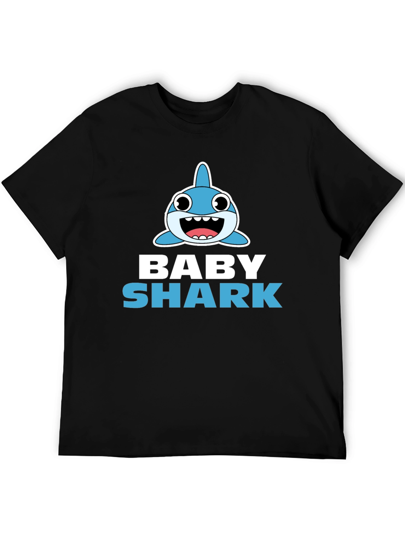 Baby Shark Graphic Tee - Black Cotton Blend