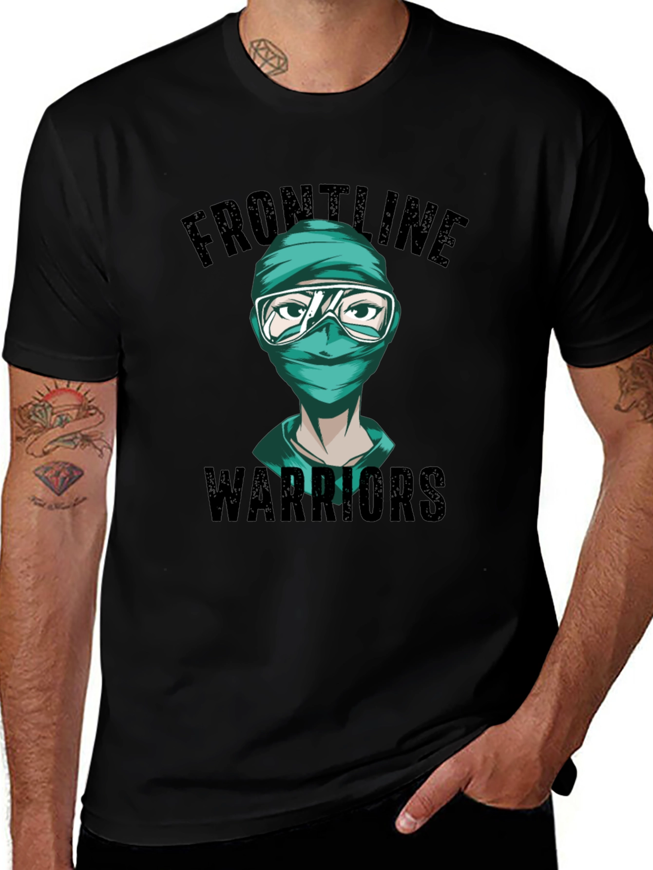 Frontline Warriors Graphic Tee - Unisex Cotton Blend