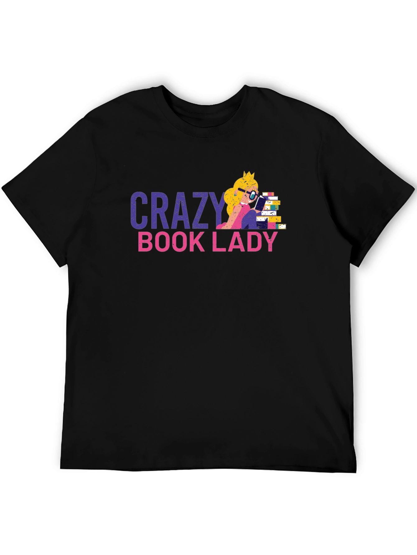 Crazy Book Lady T-Shirt - Unisex Cotton Tee