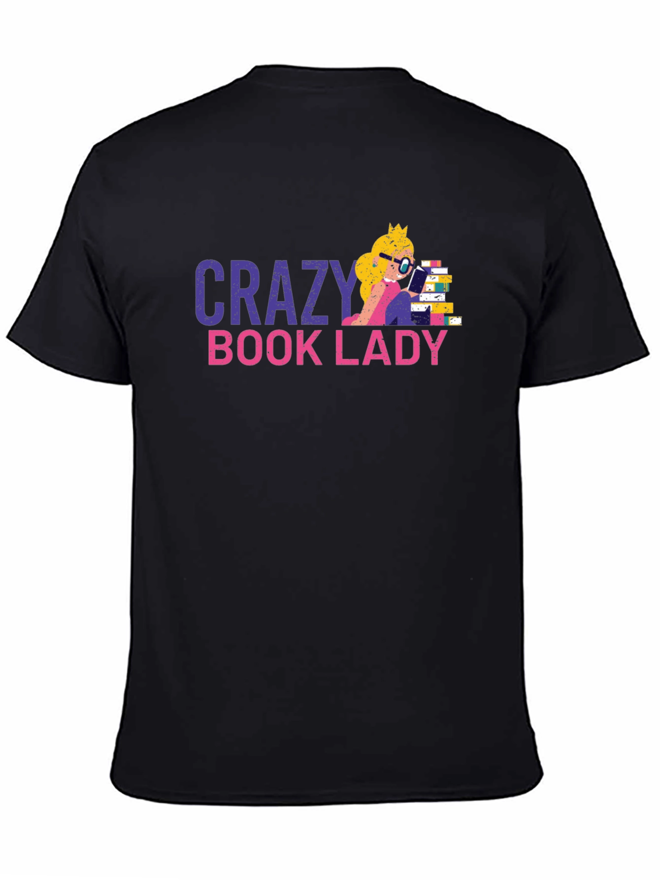 Crazy Book Lady T-Shirt - Unisex Cotton Tee