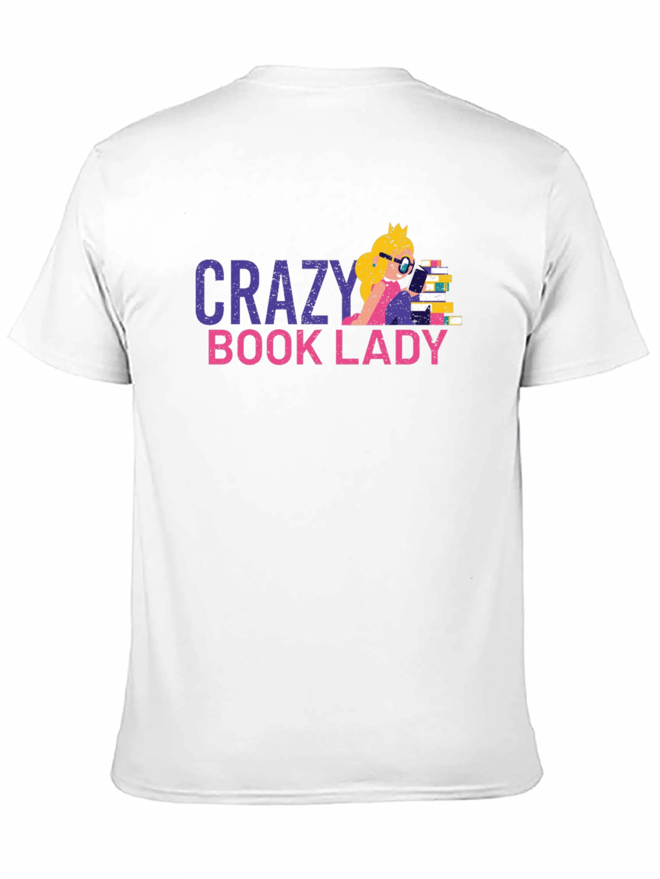 Crazy Book Lady T-Shirt - Unisex Cotton Tee