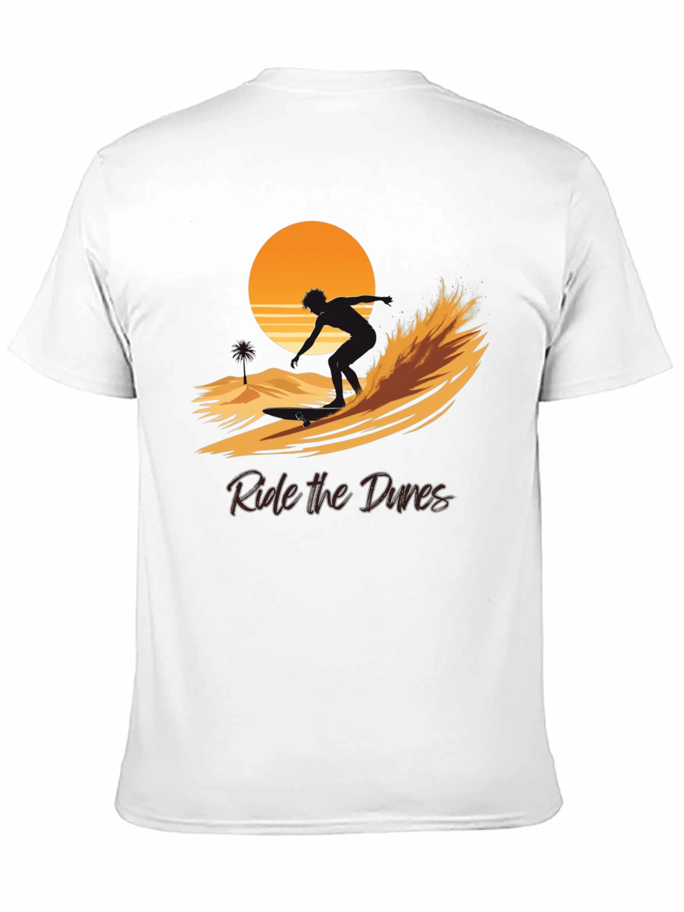Ride the Dunes Graphic Tee - Black Cotton Shirt