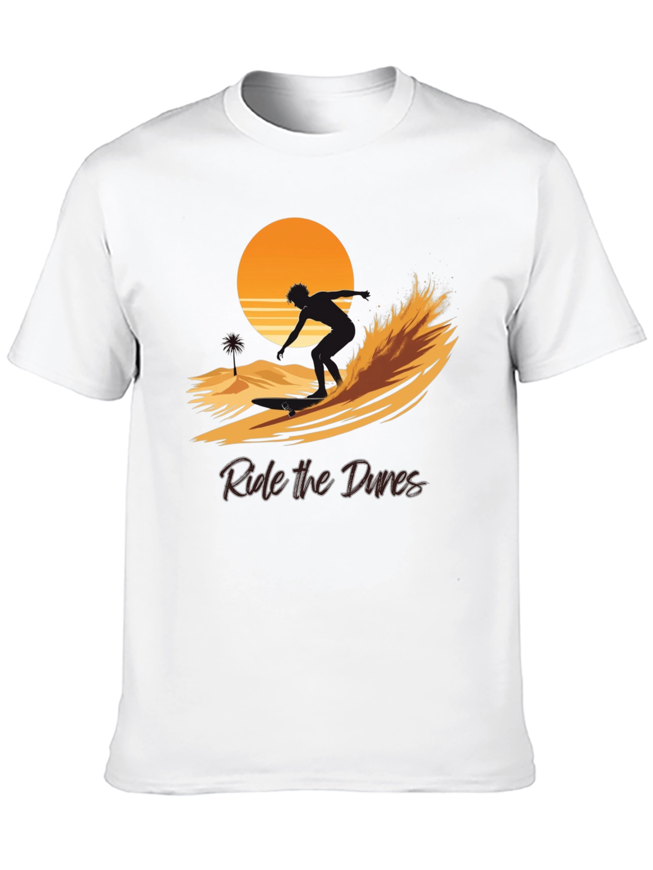 Ride the Dunes Graphic Tee - Black Cotton Shirt