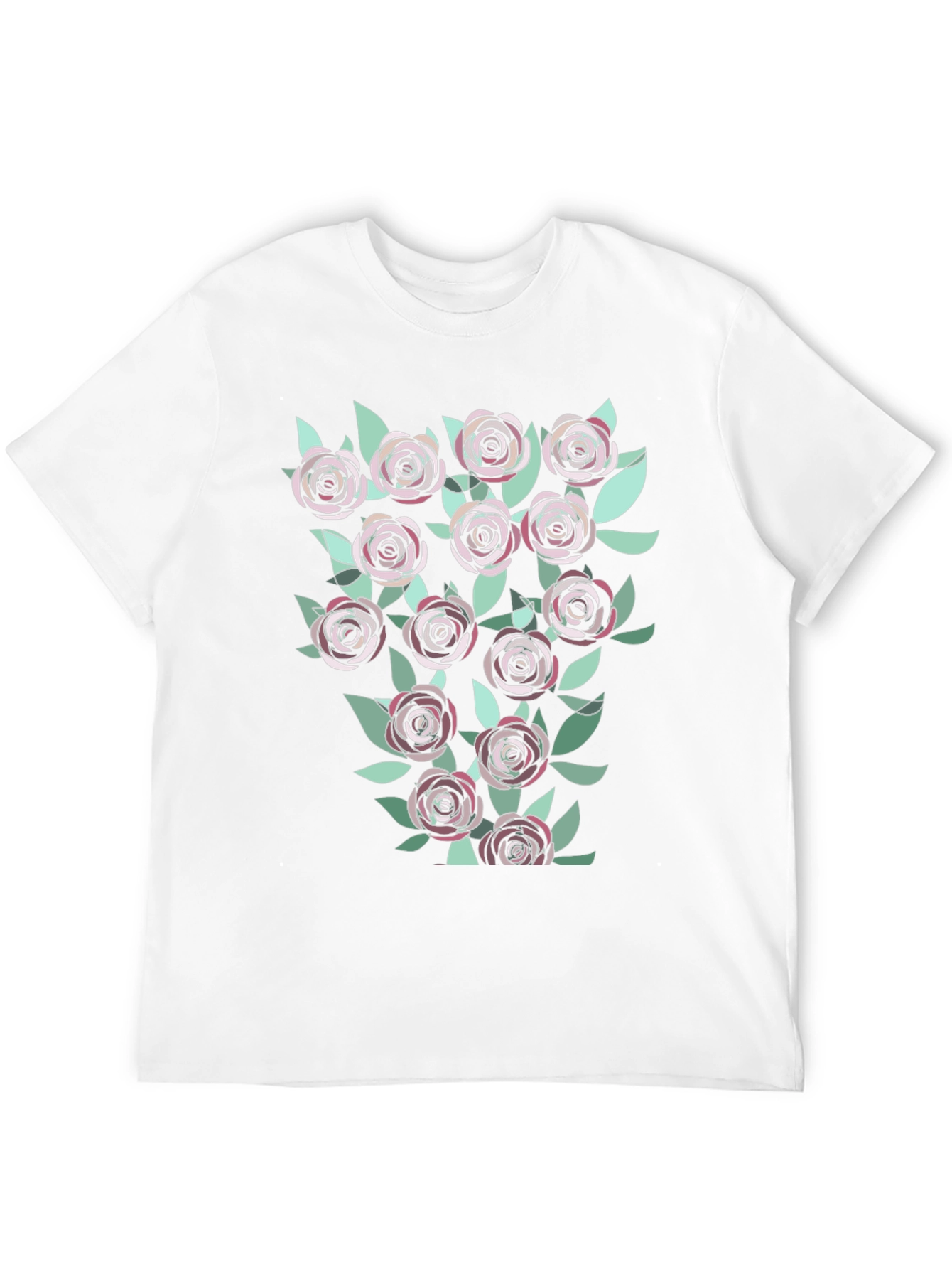 Floral Roses Graphic T-Shirt | Casual Black Tee