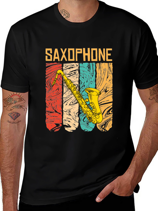 Vintage Saxophone Graphic Tee - Musician T-Shirt