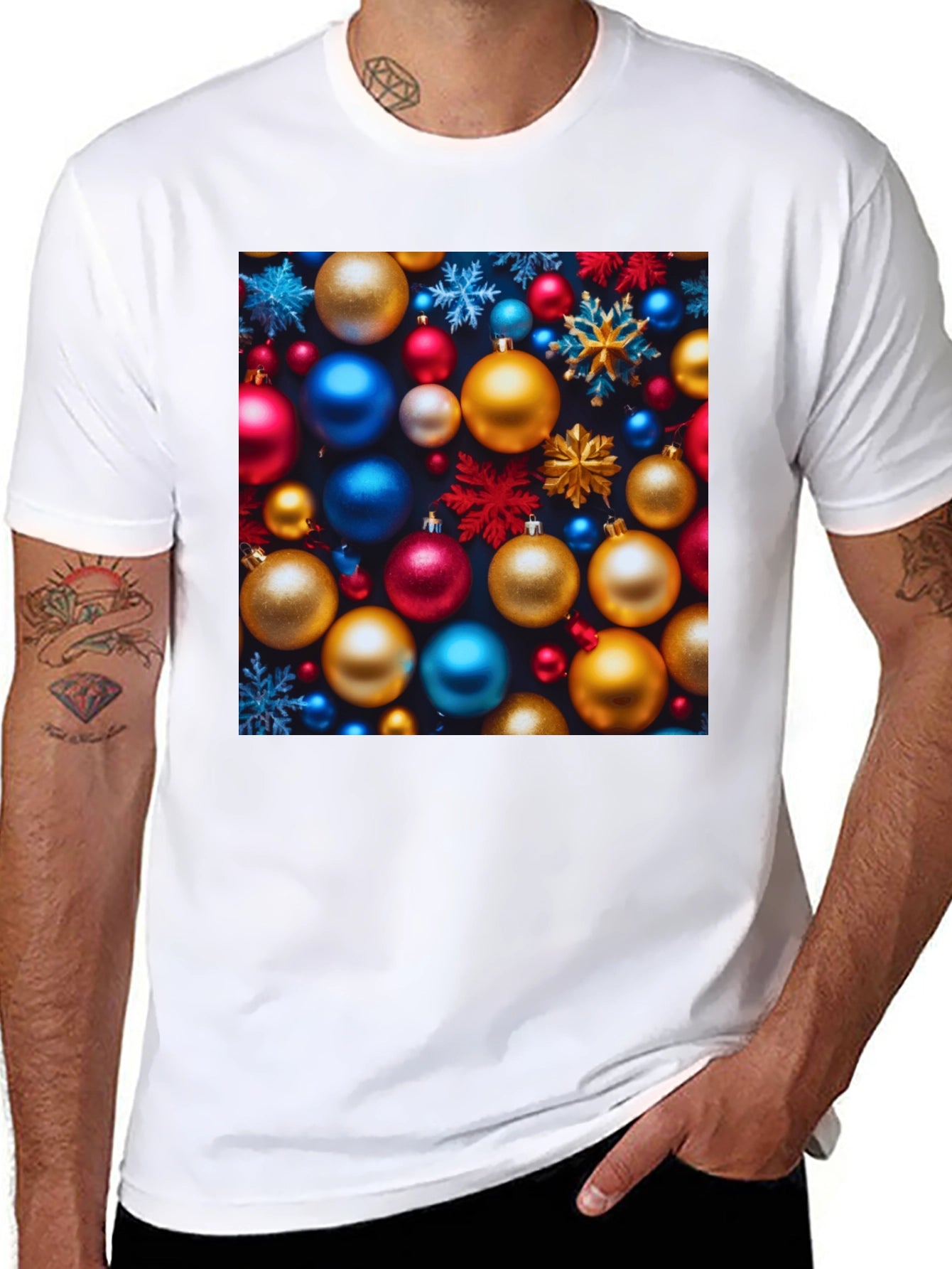 Festive Christmas Ornament T-Shirt - Holiday Cheer