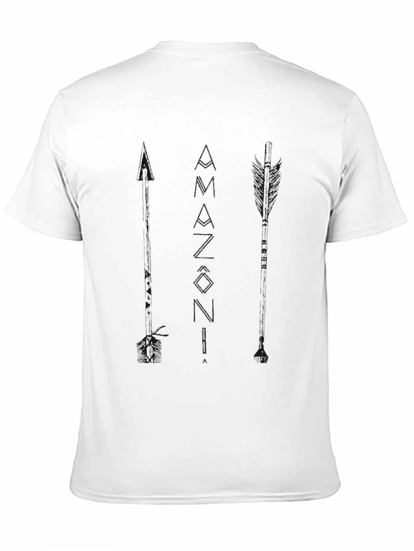 Amazonia Arrows Graphic Tee - Black Cotton T-Shirt