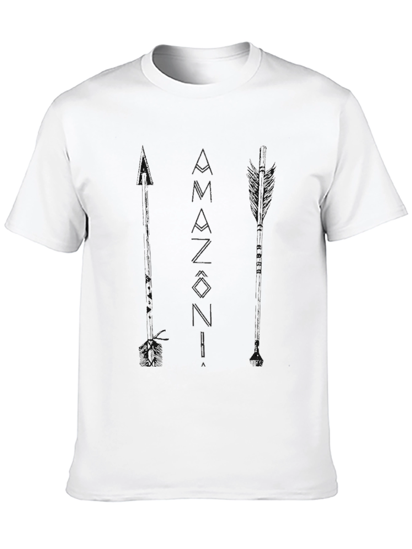 Amazonia Arrows Graphic Tee - Black Cotton T-Shirt