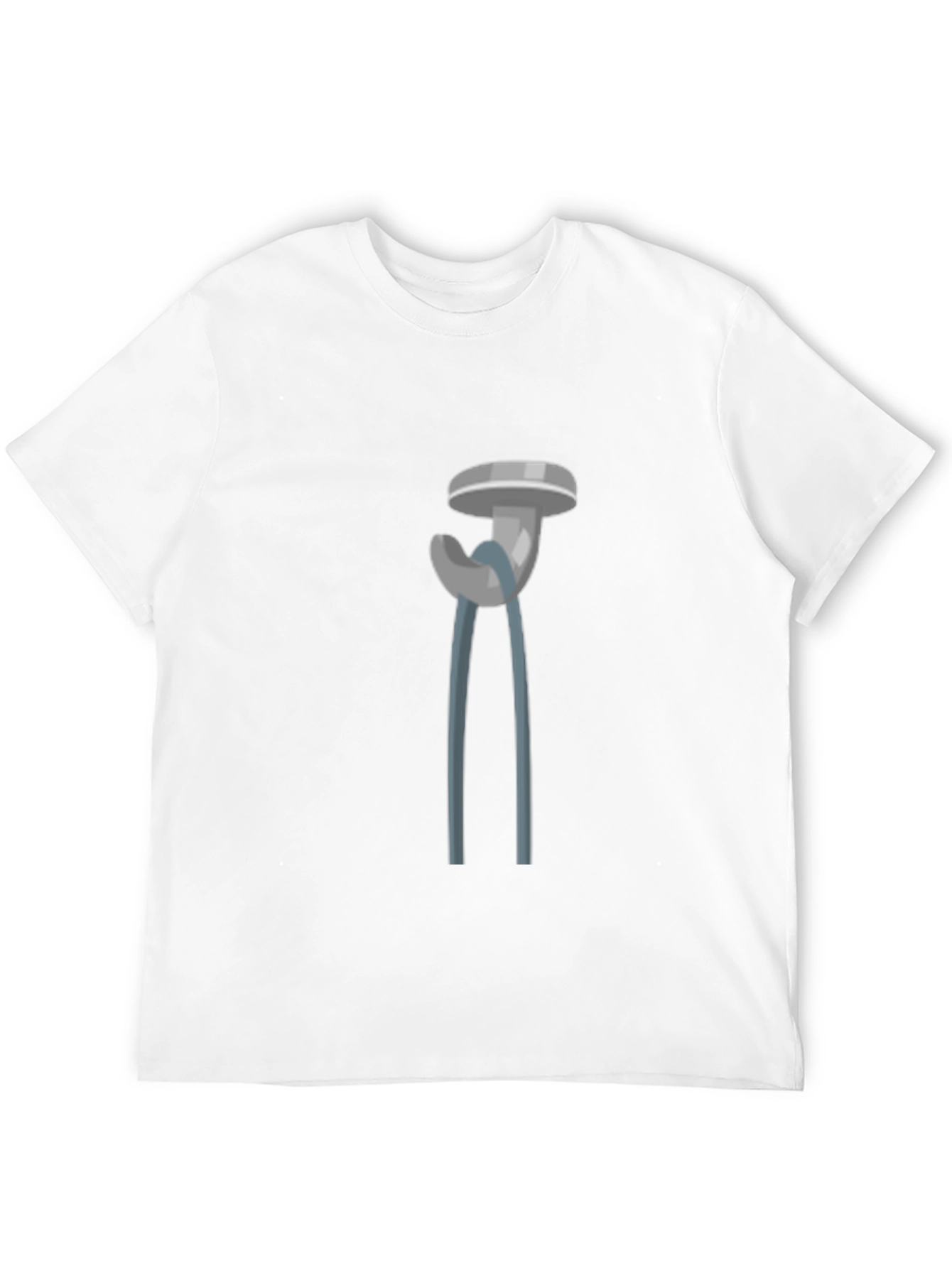 Novelty Cartoon Pliers Graphic Tee - Black Cotton Blend