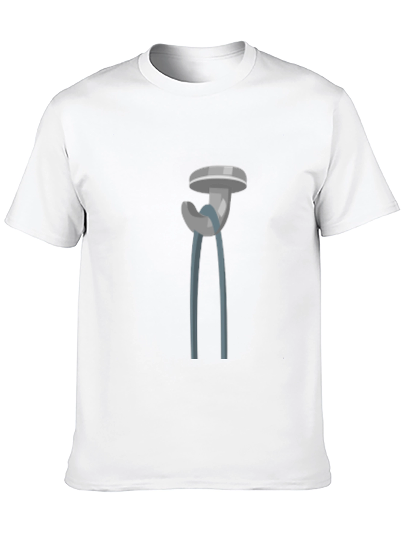 Novelty Cartoon Pliers Graphic Tee - Black Cotton Blend