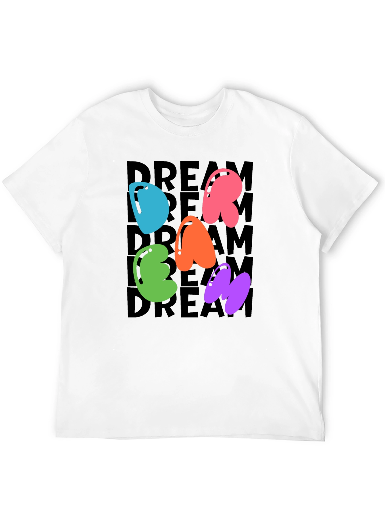 Dreamy Letter Graphic Crew Neck Tee