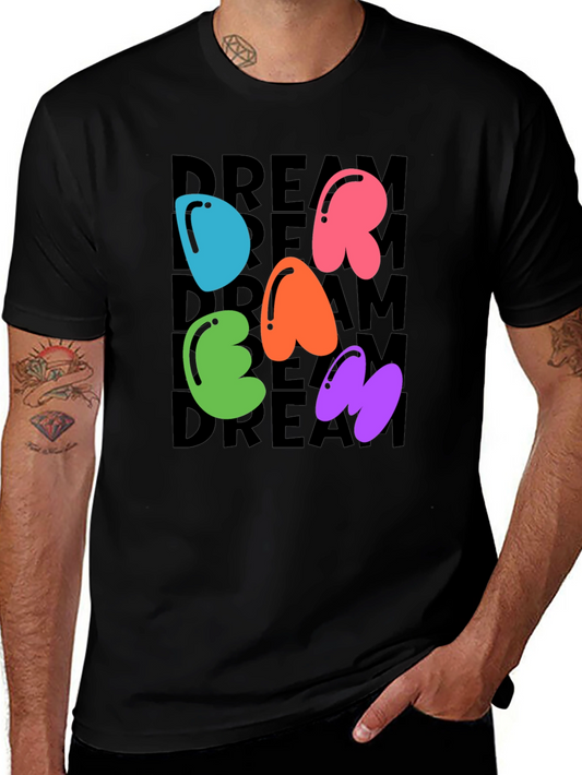 Dreamy Letter Graphic Crew Neck Tee