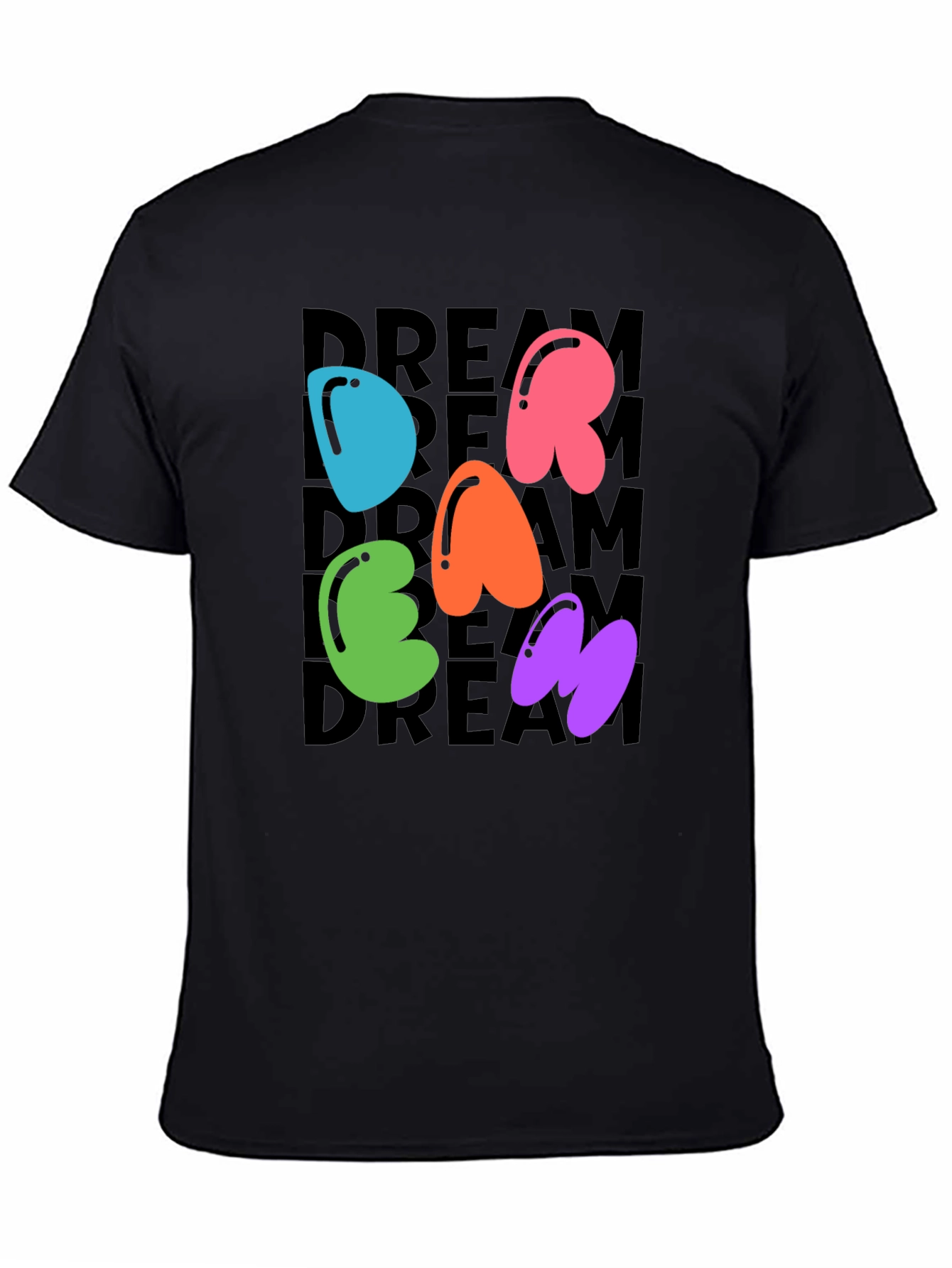 Dreamy Letter Graphic Crew Neck Tee
