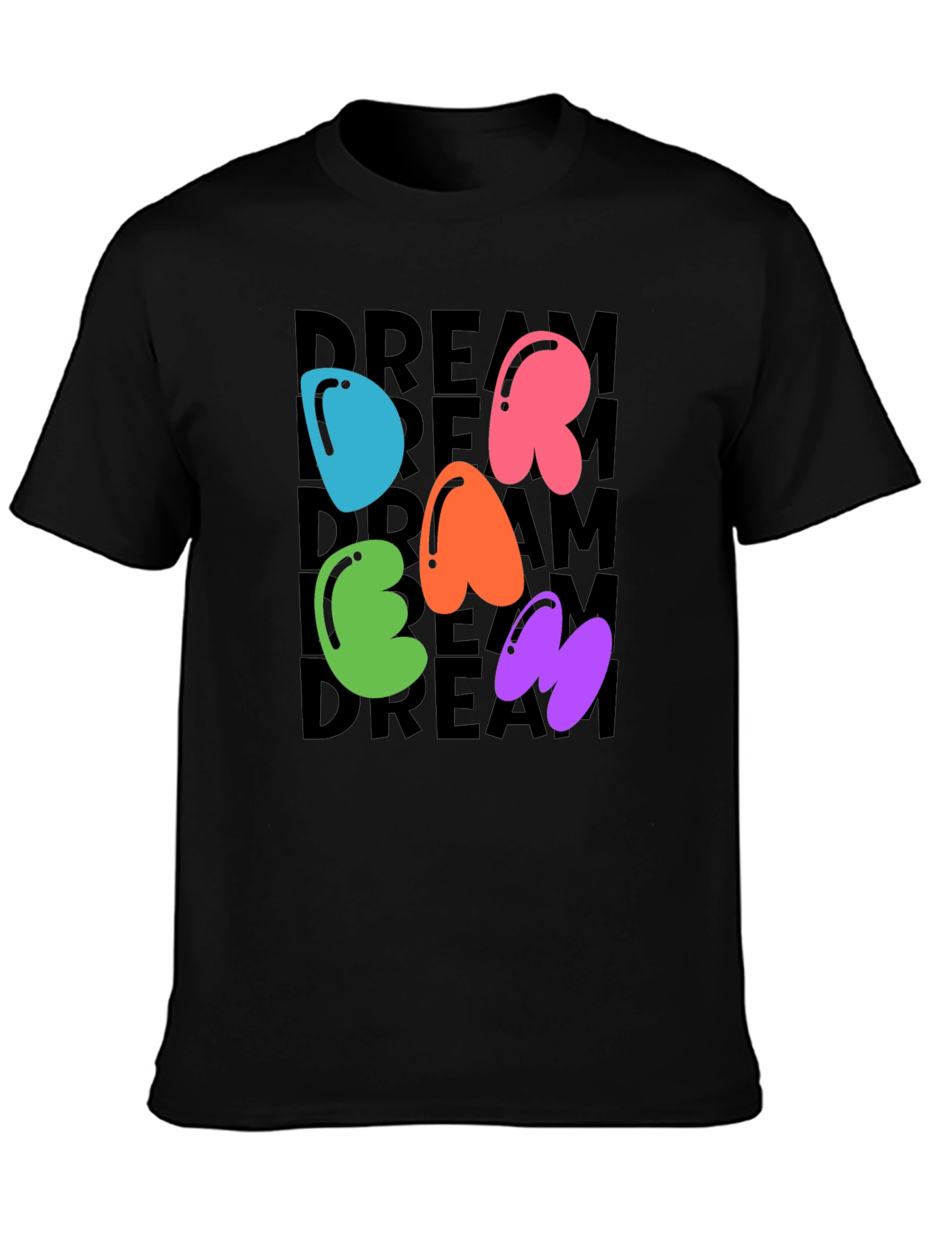 Dreamy Letter Graphic Crew Neck Tee