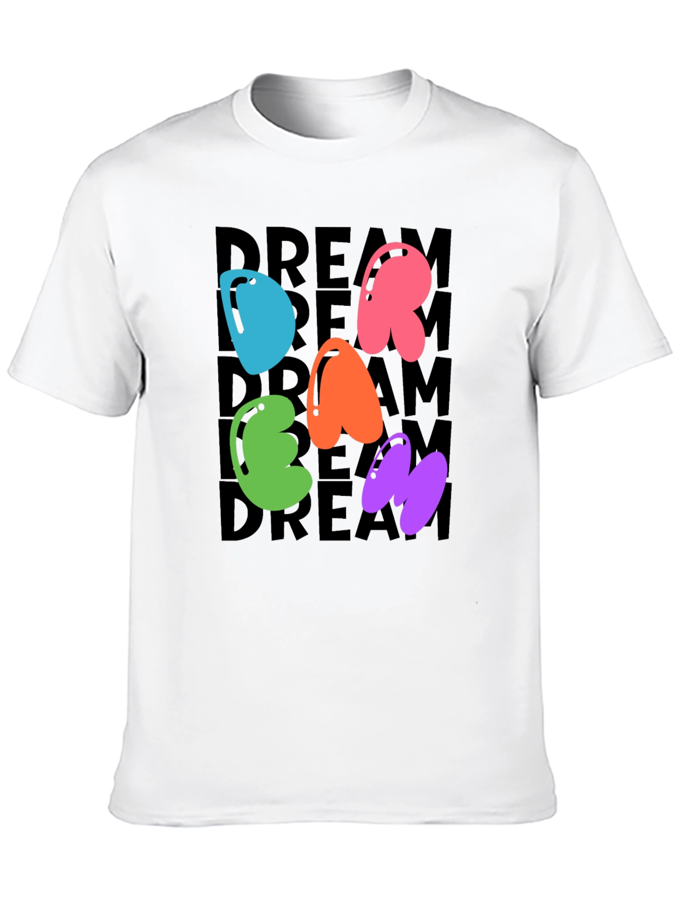 Dreamy Letter Graphic Crew Neck Tee