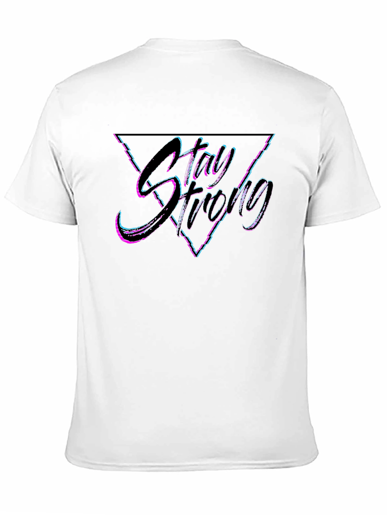 Stay Strong Graphic Tee - Black Cotton Blend
