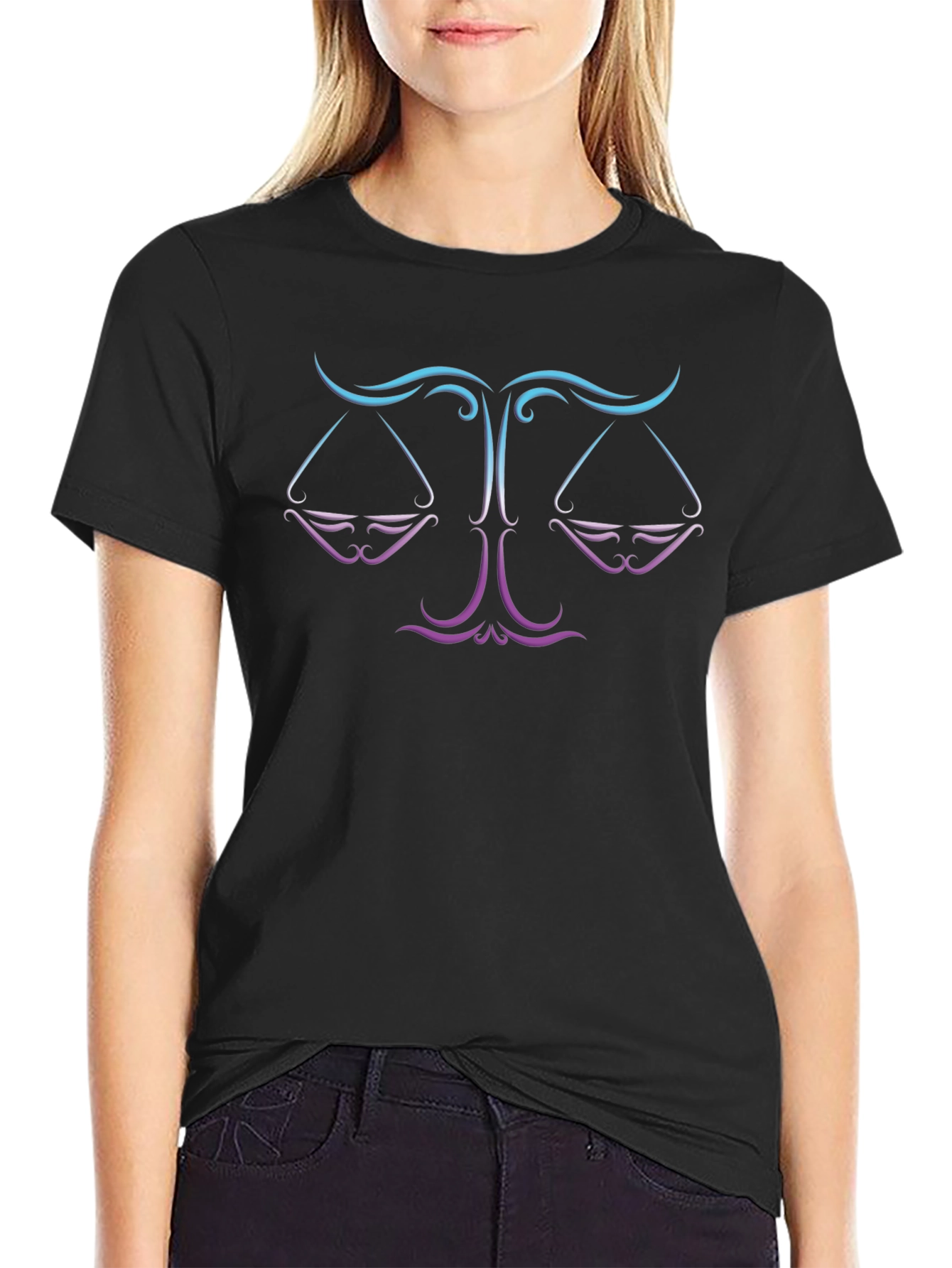 Libra Zodiac Sign T-Shirt - Gradient Graphic Tee